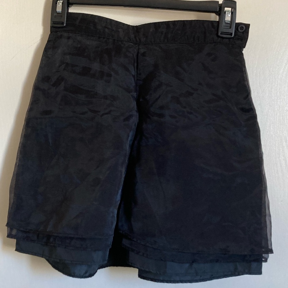 *Kimchi Blue Black Lined Layered Sheer Black Chiffon Size 0 Shorts #X - Picture 2 of 9